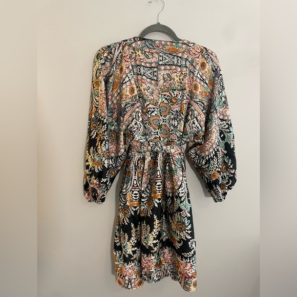 Molly Bracken Black with Colorful Print 3/4 Sleeve Mini Dress - Picture 5 of 5